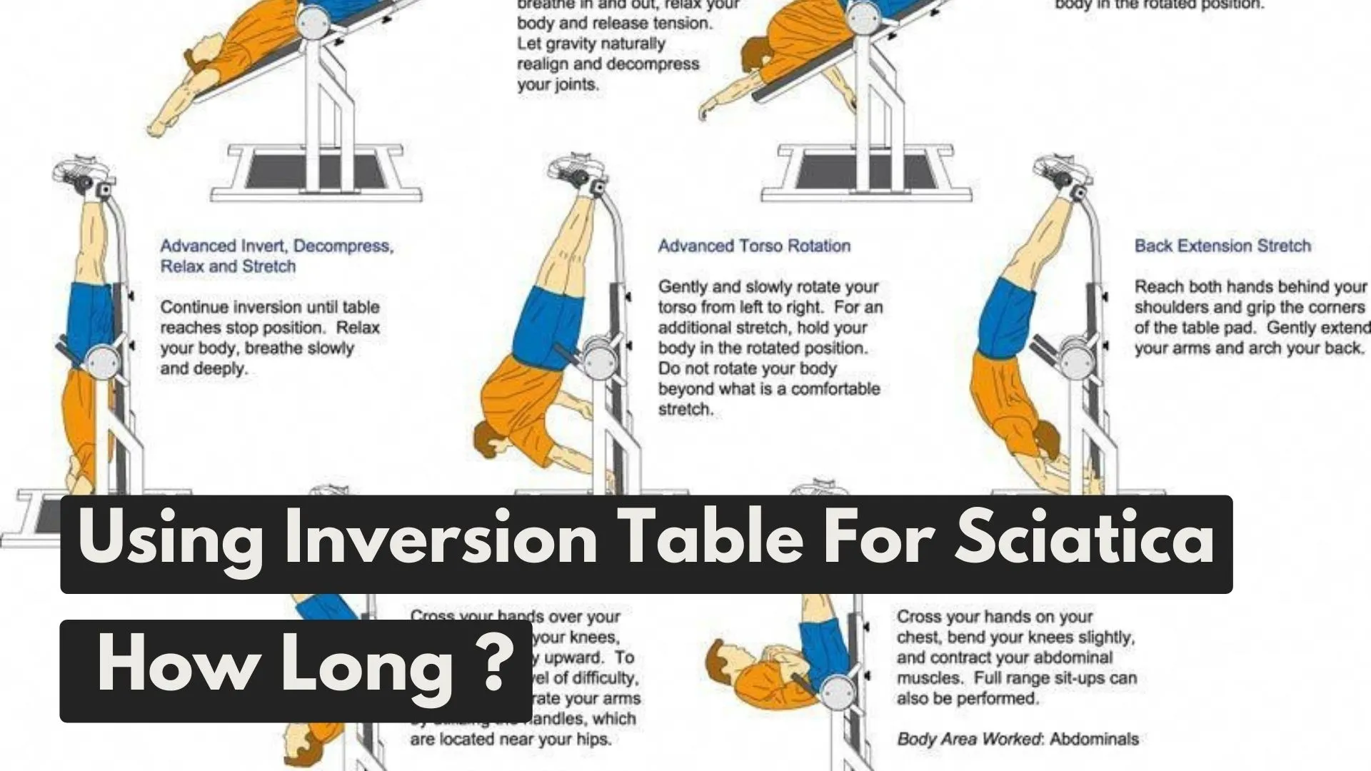 How Long Should I Use An Inversion Table For Sciatica by Inversion Table Hub InversionTablehub.com